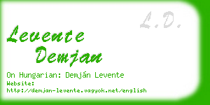 levente demjan business card